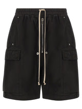 DRKSHDW Black Cotton Bermuda Shorts