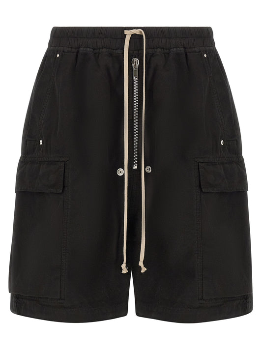 DRKSHDW Black Cotton Bermuda Shorts