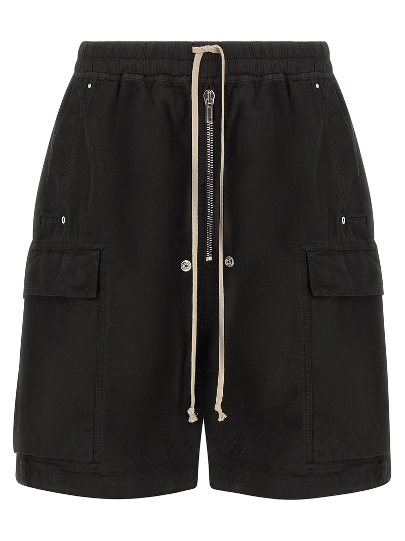 DRKSHDW Black Cotton Bermuda Shorts