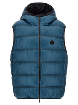 Doudoune longue Moncler en polyamide bleu