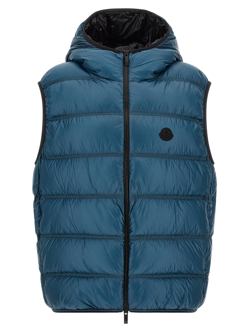 Moncler Blue Polyamide Full-Length Jacket