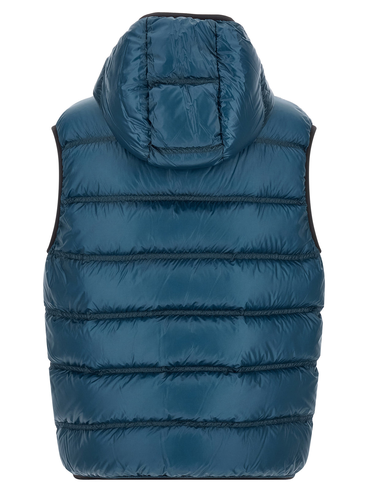 Doudoune longue Moncler en polyamide bleu