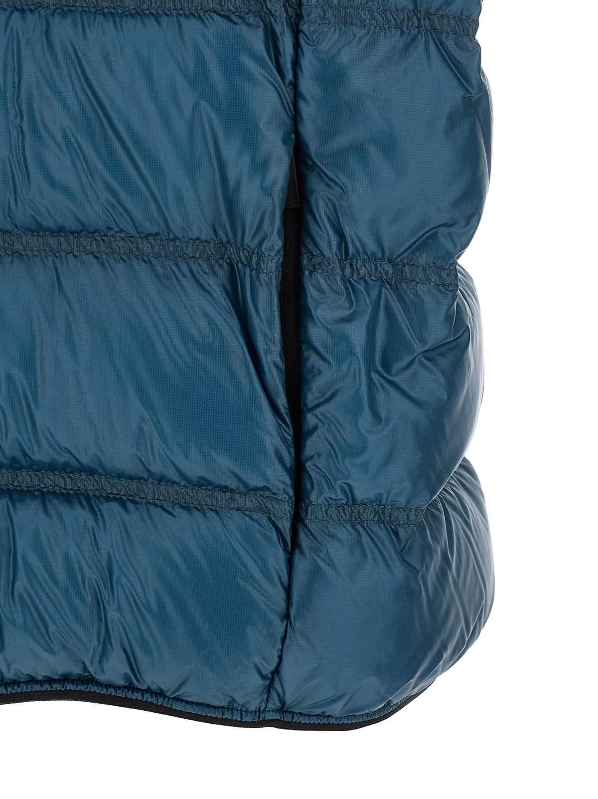 Doudoune longue Moncler en polyamide bleu