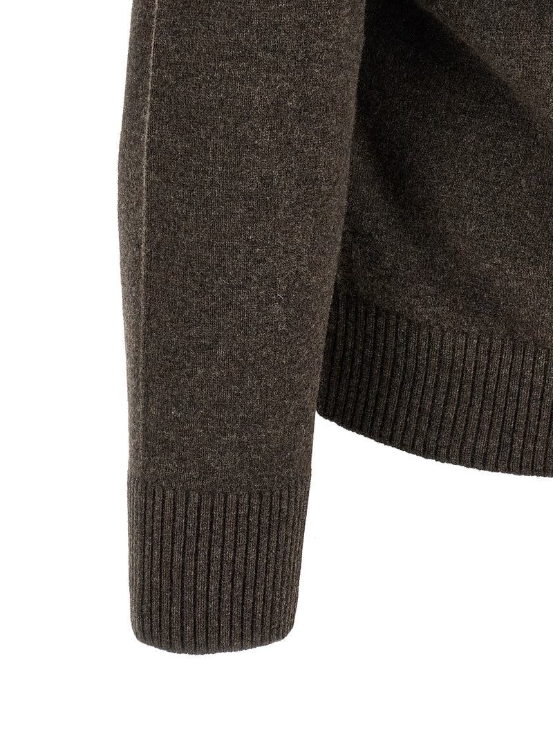 Stone Island Brown Virgin Wool Polo Shirt