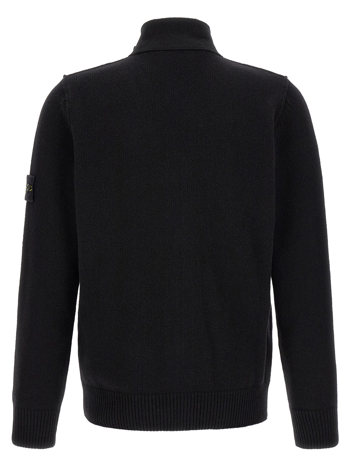 Cardigan Stone Island en Laine Vierge Noire