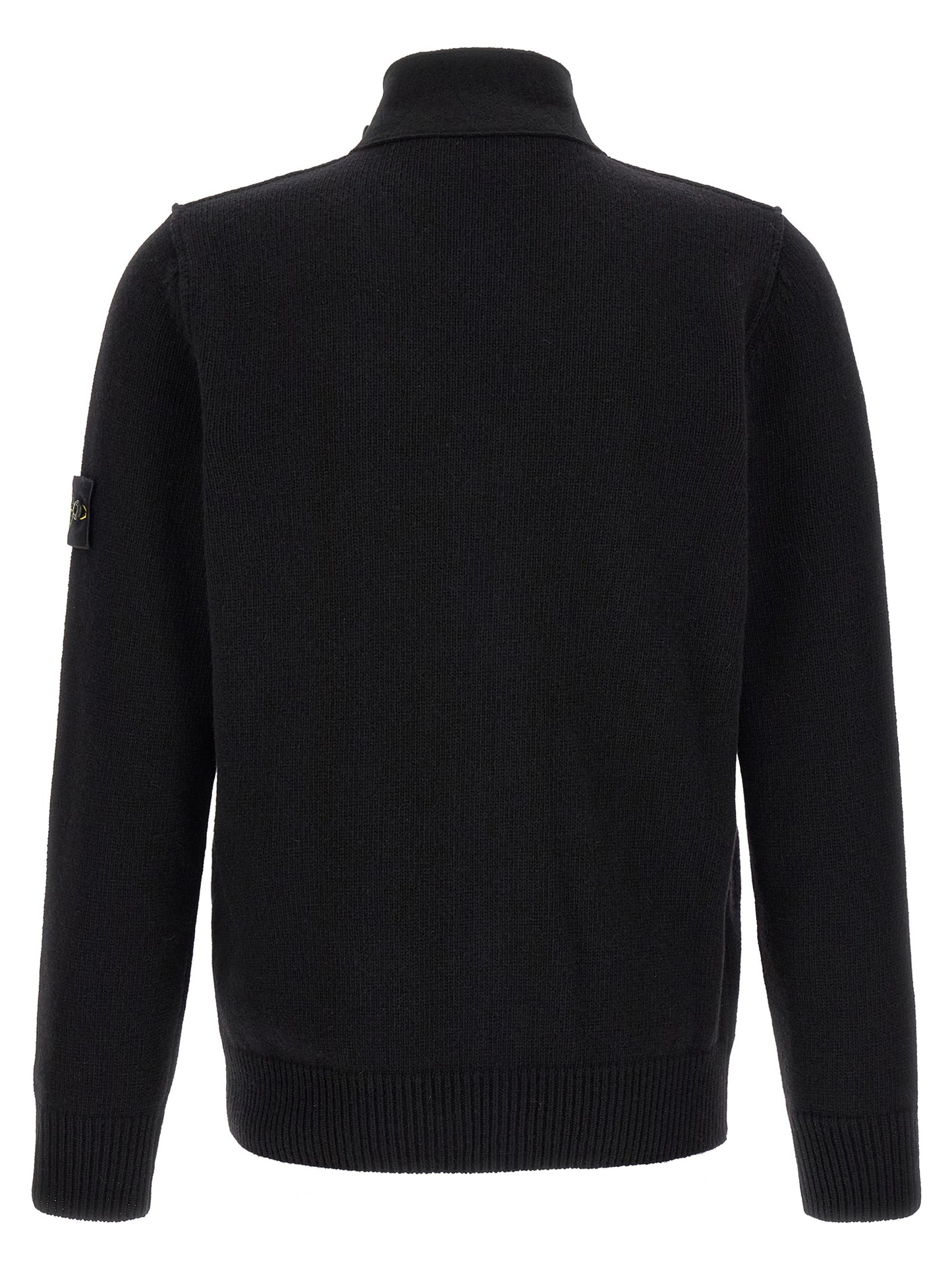 Stone Island Black Virgin Wool Cardigan