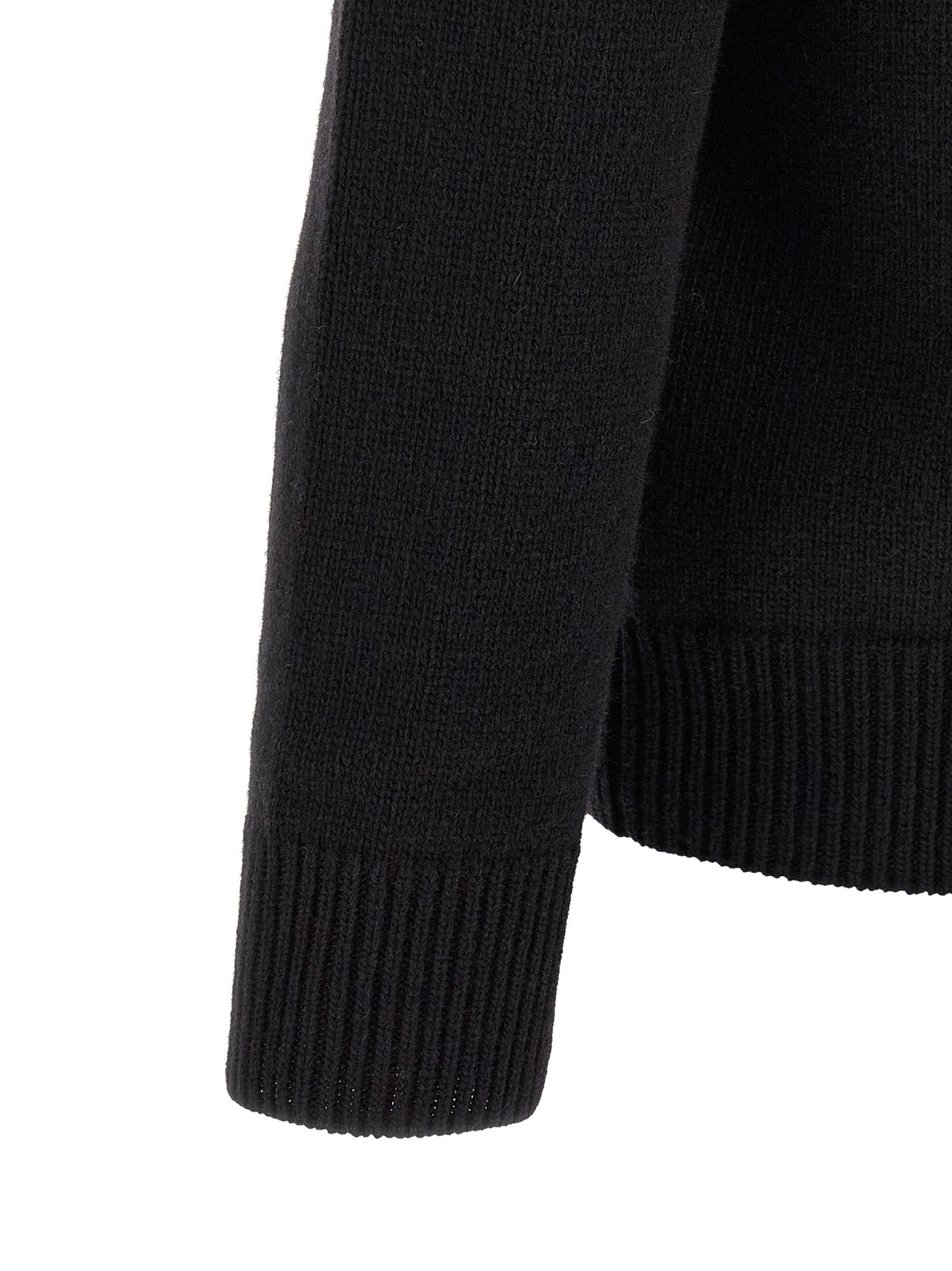 Cardigan Stone Island en Laine Vierge Noire