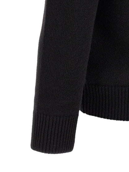 Stone Island Black Virgin Wool Cardigan