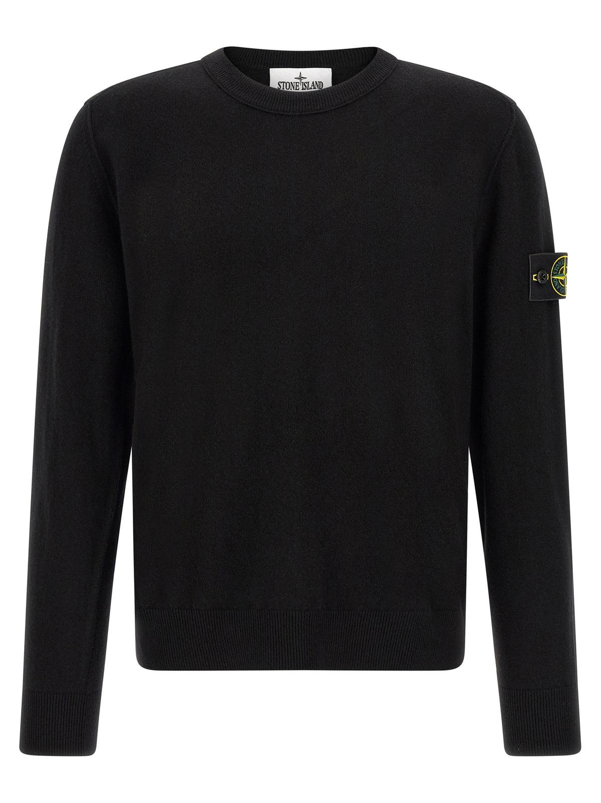 Cardigan Stone Island en Laine Vierge Noire