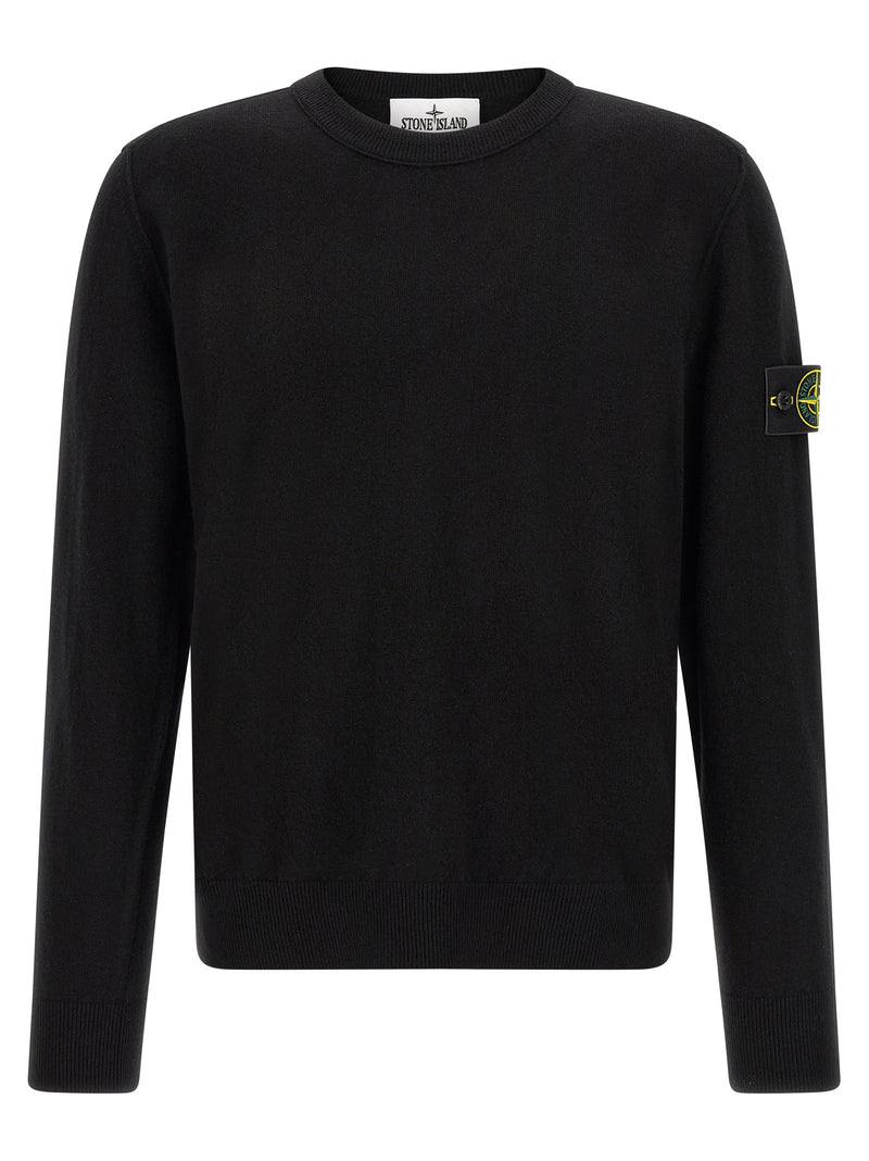 Stone Island Black Virgin Wool Cardigan