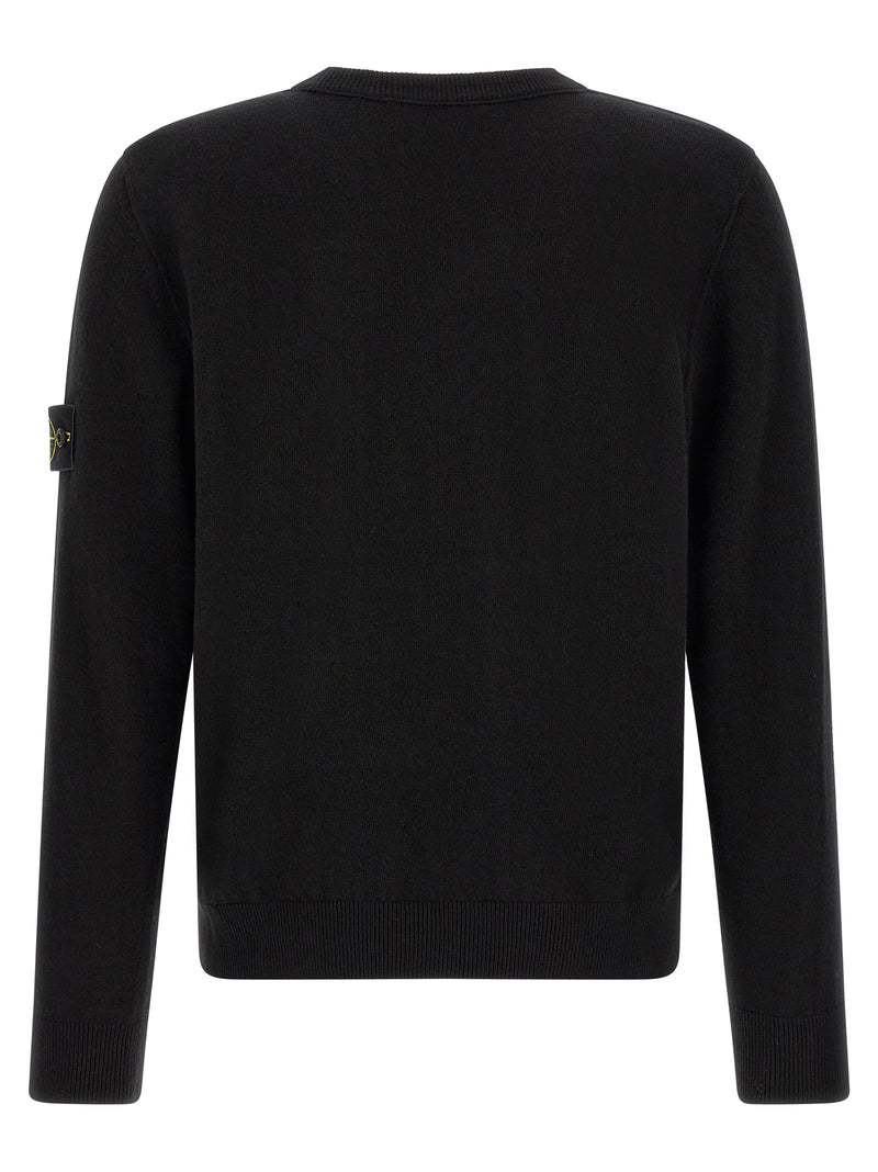 Stone Island Black Virgin Wool Cardigan