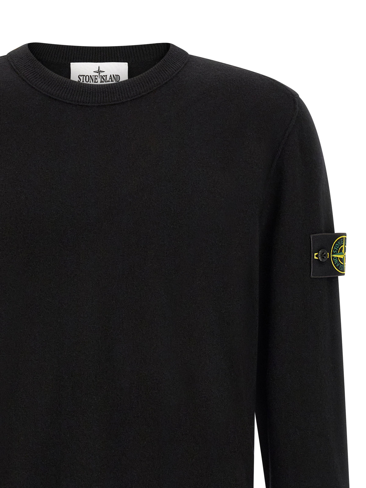 Cardigan Stone Island en Laine Vierge Noire