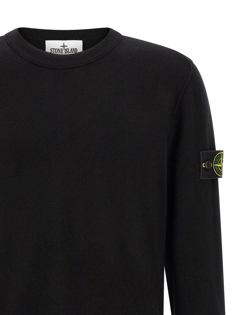 Stone Island Black Virgin Wool Cardigan