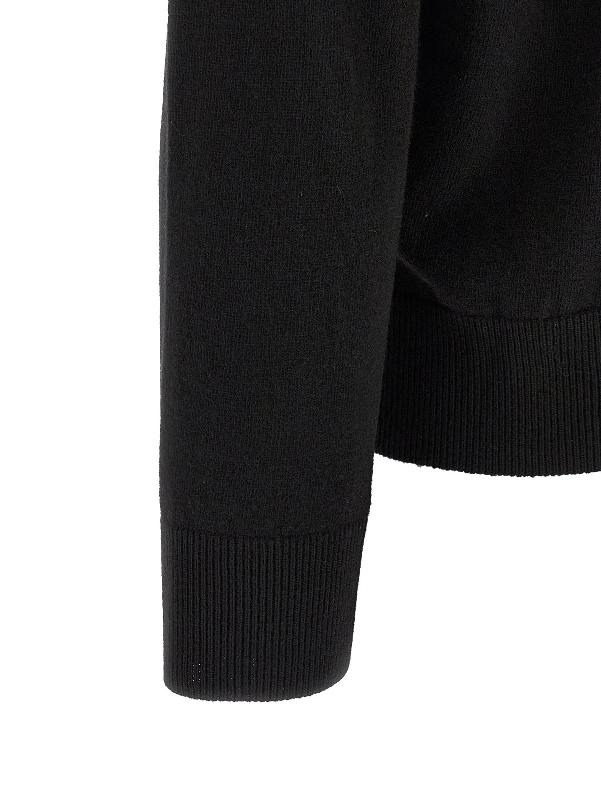 Cardigan Stone Island en Laine Vierge Noire