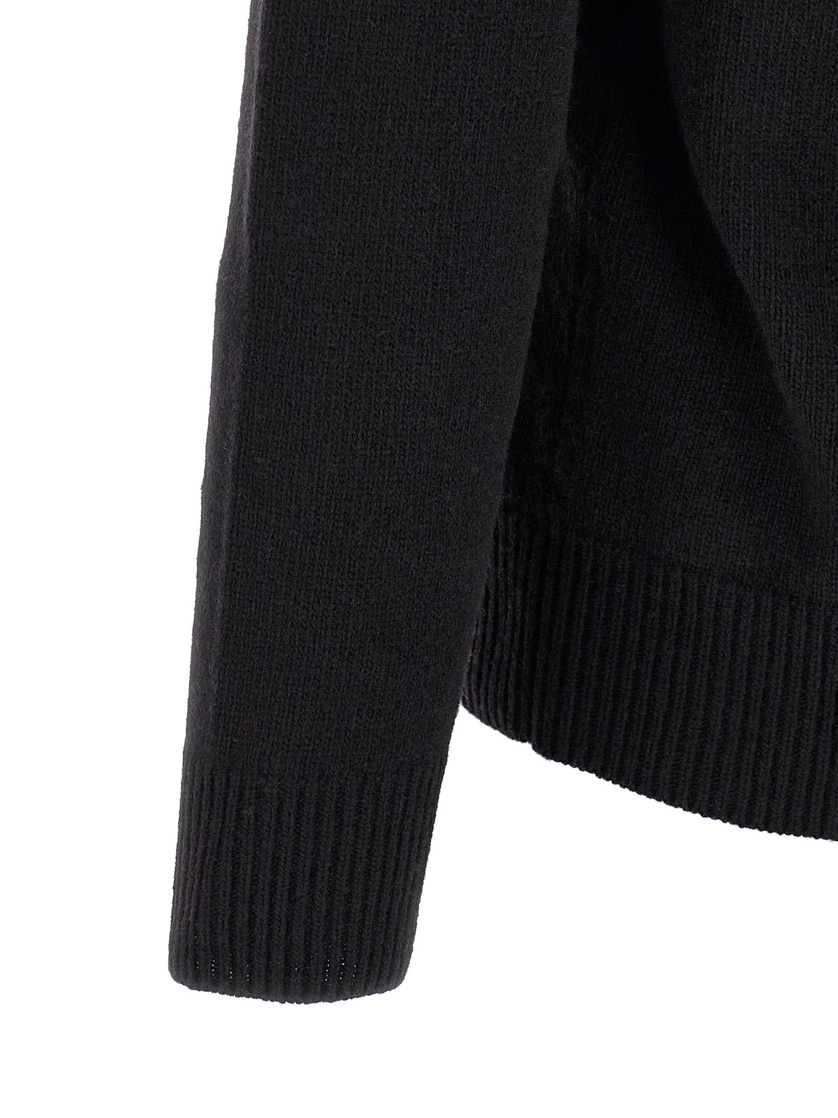 Cardigan Stone Island en Laine Vierge Noire