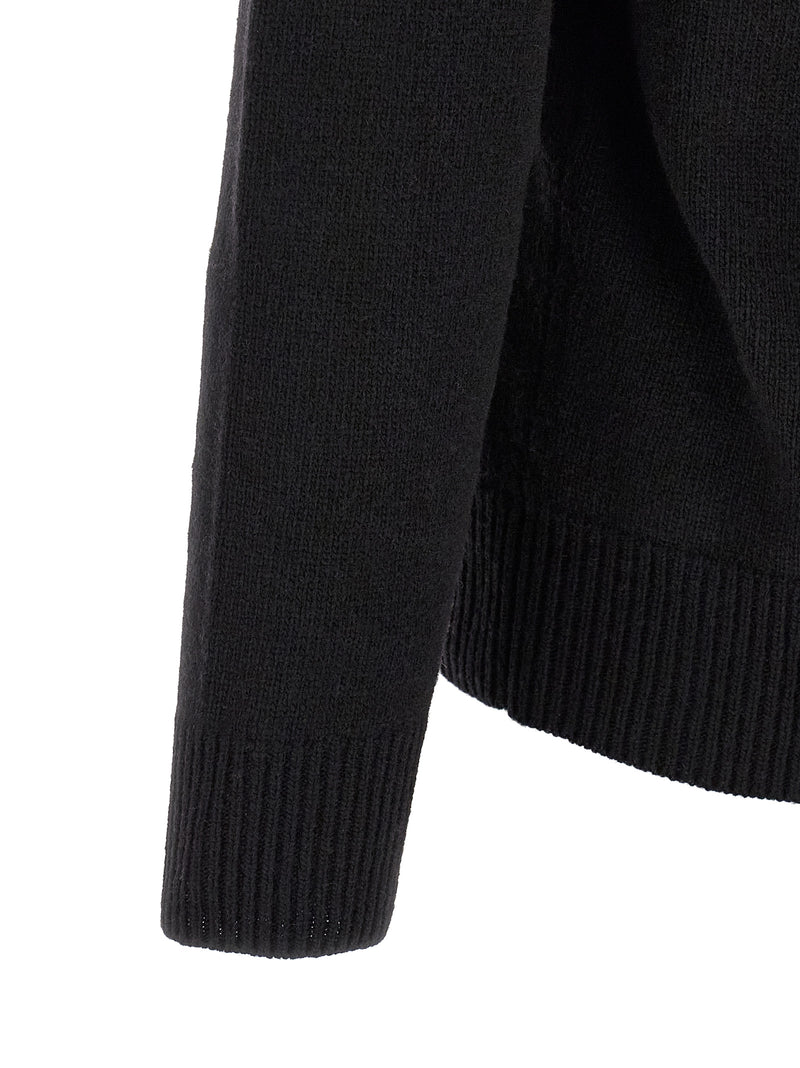 Stone Island Black Virgin Wool Cardigan