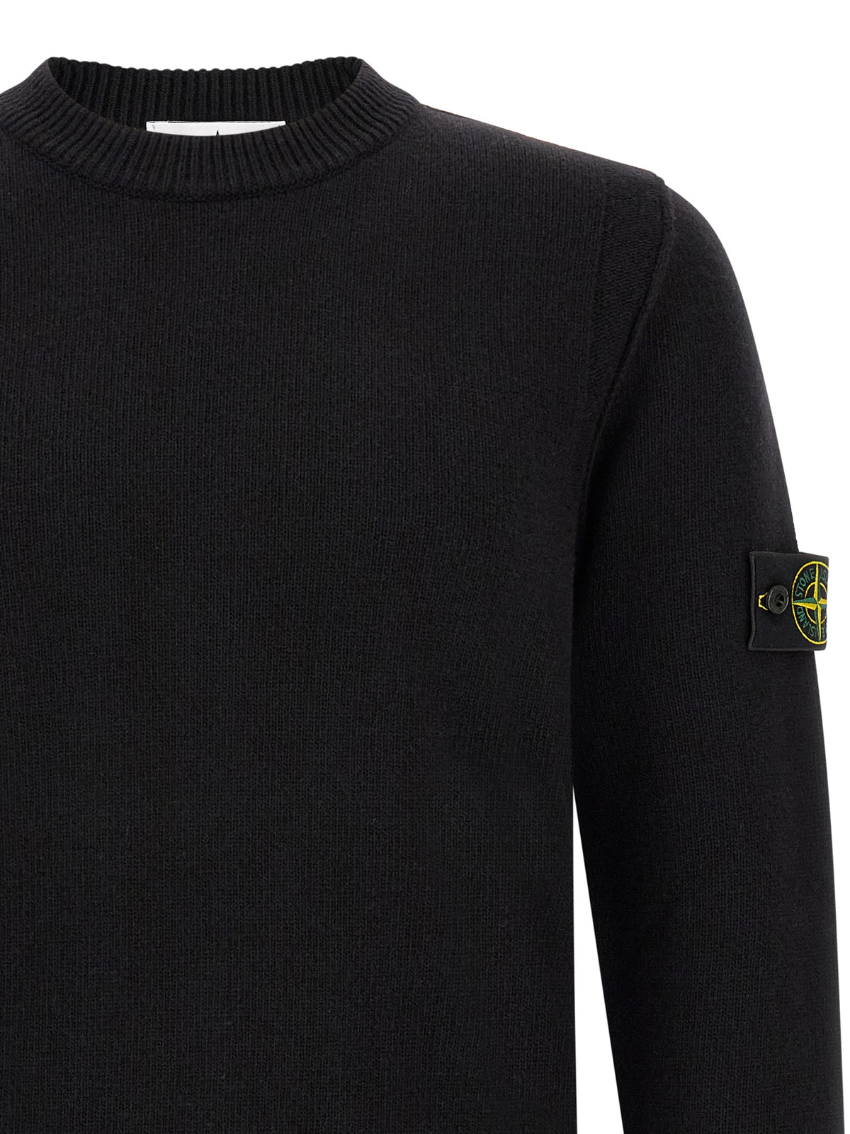 Cardigan Stone Island en Laine Vierge Noire