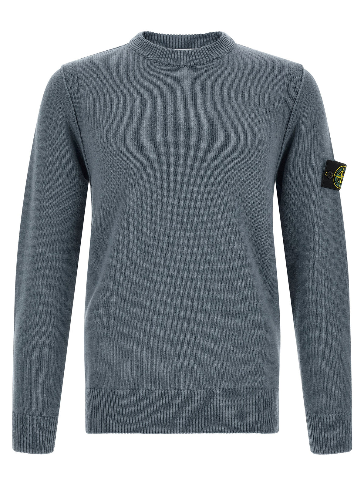 Cardigan Stone Island en Laine Vierge Bleue