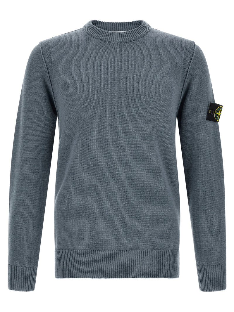 Stone Island Blue Virgin Wool Cardigan