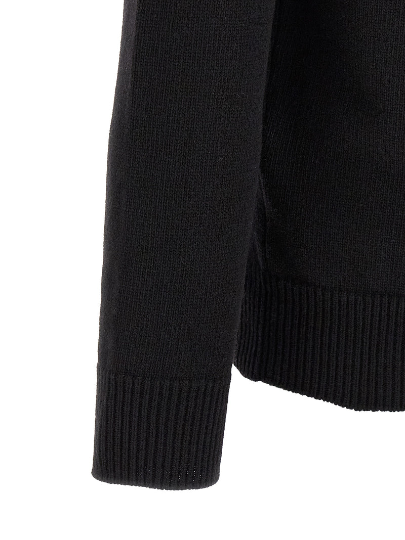 Stone Island Black Virgin Wool Cardigan