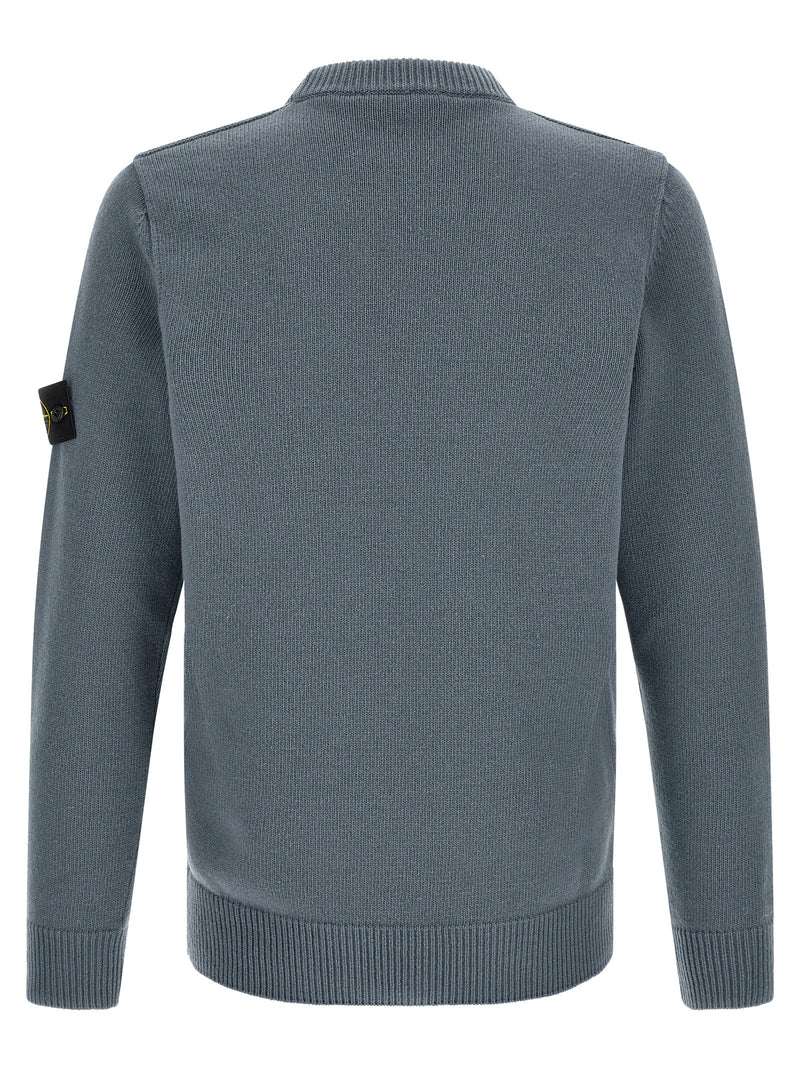 Stone Island Blue Virgin Wool Cardigan