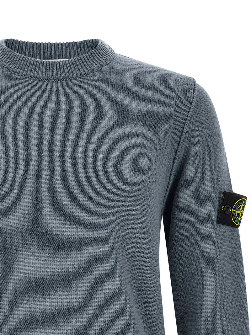 Stone Island Blue Virgin Wool Cardigan