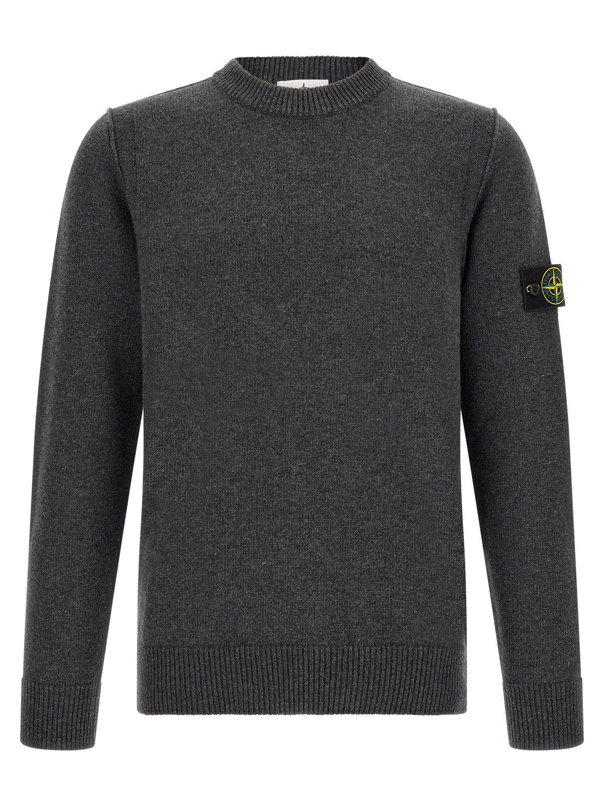 Cardigan Stone Island en Laine Vierge Grise