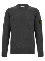 Cardigan Stone Island en Laine Vierge Grise