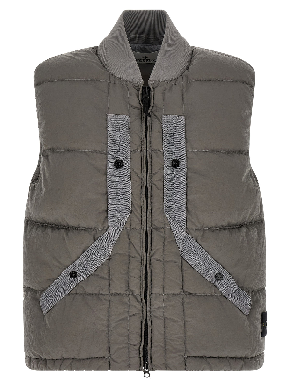 Stone Island Gilet Sans Manches Gris en Polyamide