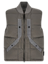Stone Island Gilet Sans Manches Gris en Polyamide