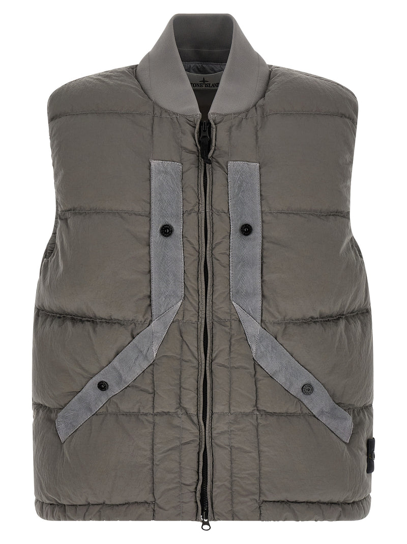 Stone Island Gray Polyamide Sleeveless Jacket