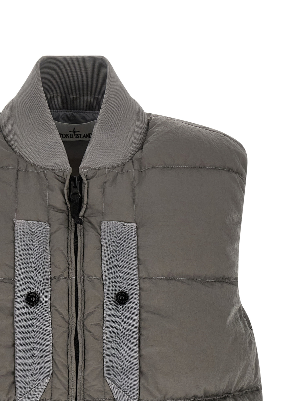 Stone Island Gilet Sans Manches Gris en Polyamide