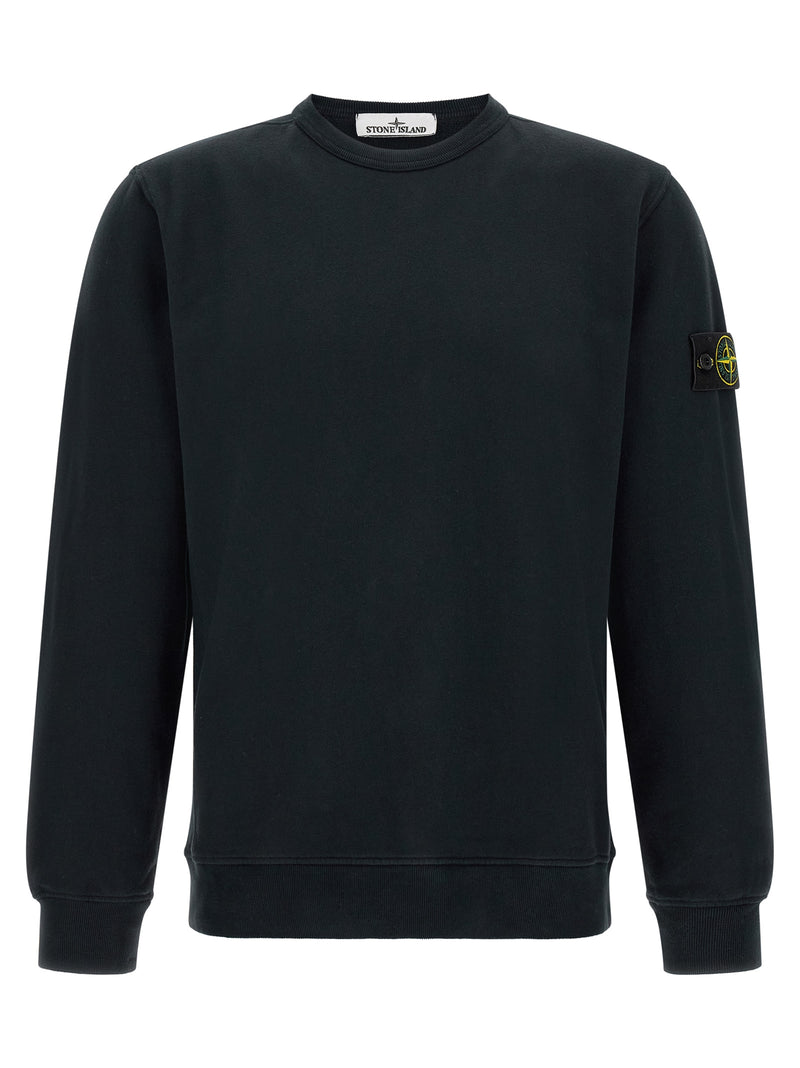 Stone Island Blue Cotton Sweatshirt