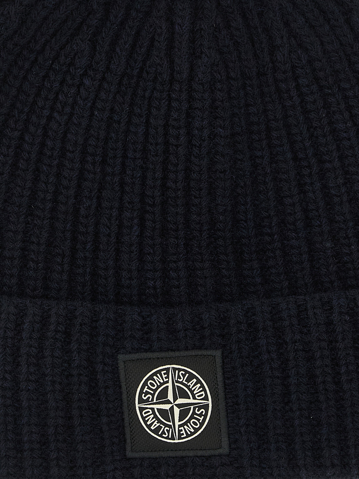 Bonnet Stone Island bleu en laine vierge