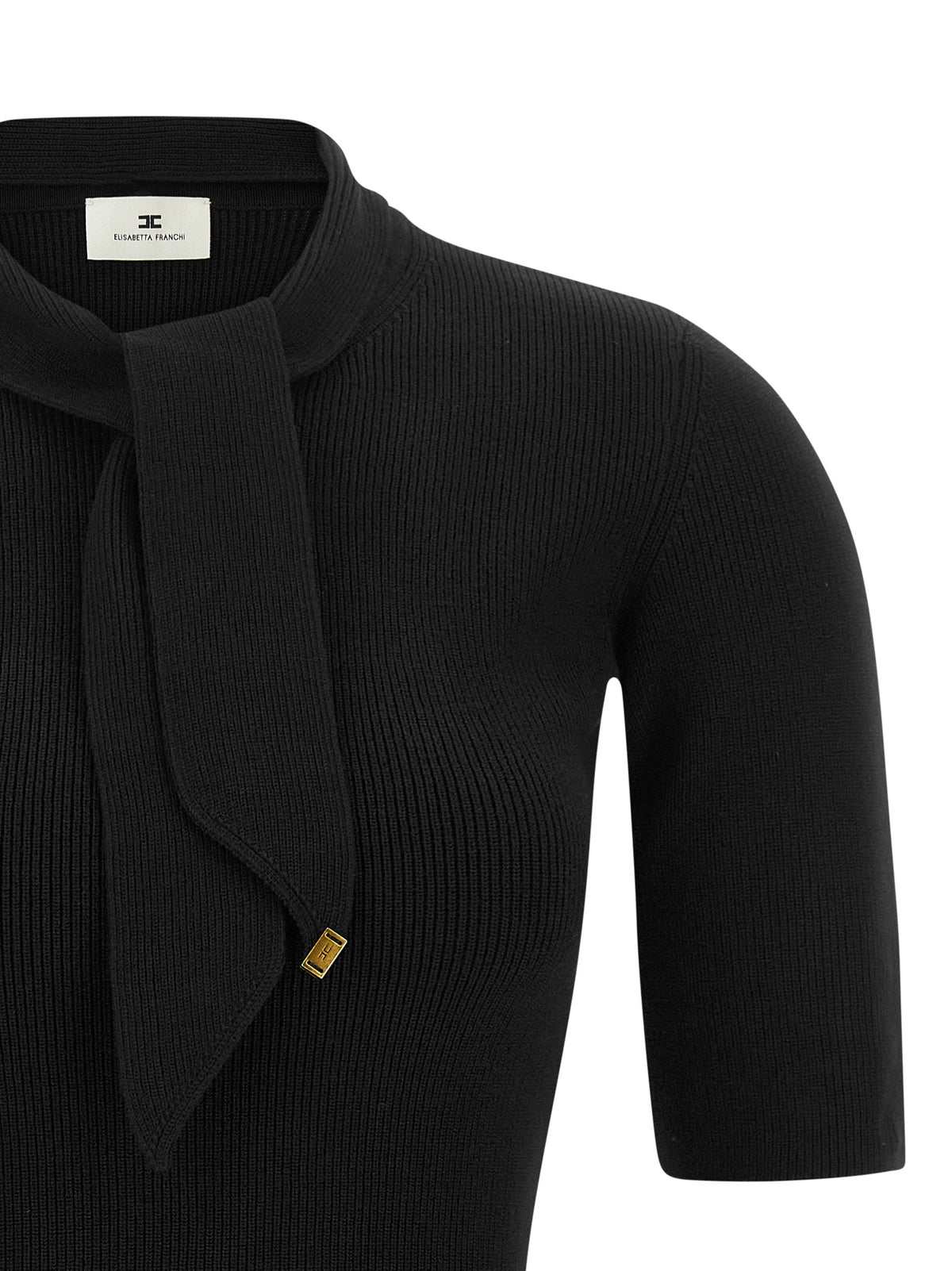 Robe courte Elisabetta Franchi noire en viscose