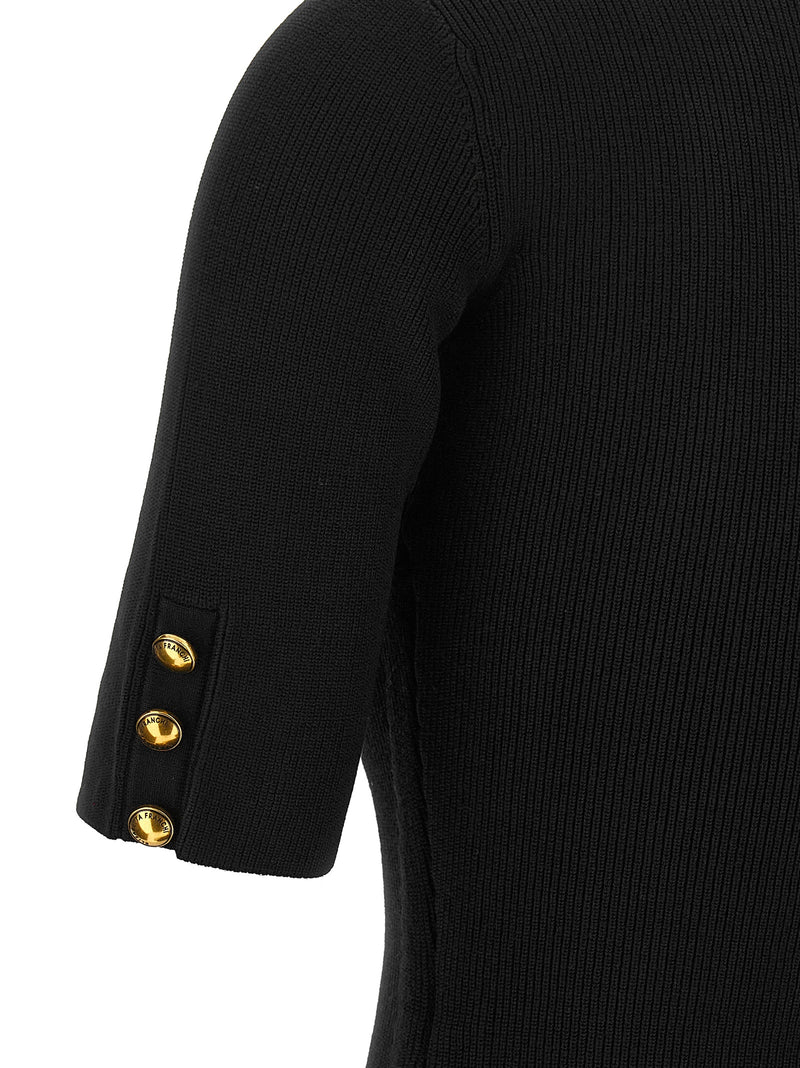Elisabetta Franchi Black Viscose Short Dress
