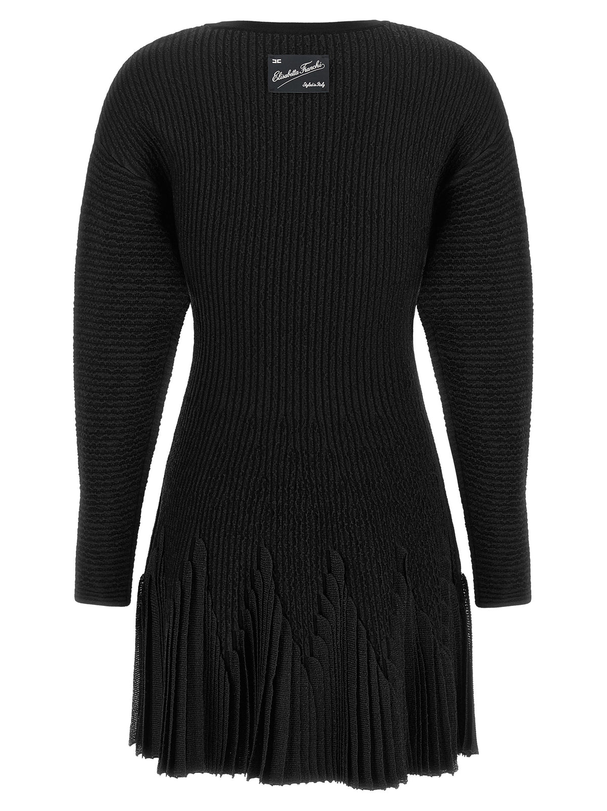 Robe courte Elisabetta Franchi noire en viscose