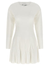 Robe courte blanche en viscose Elisabetta Franchi