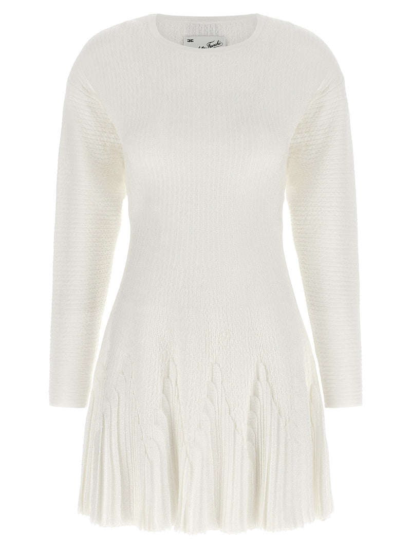 Elisabetta Franchi White Viscose Short Dress