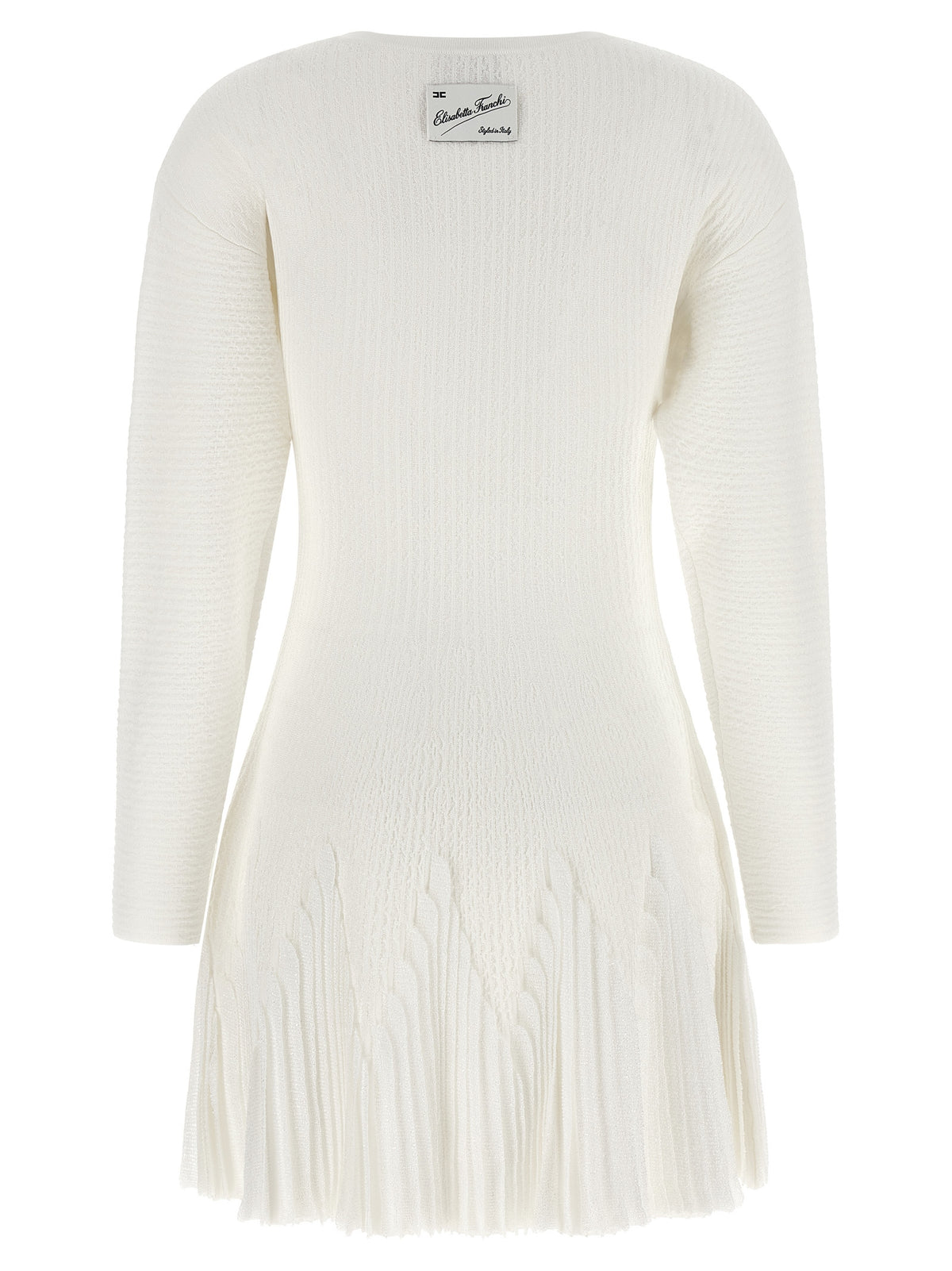 Robe courte blanche en viscose Elisabetta Franchi