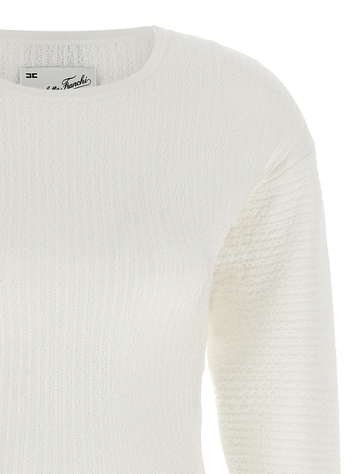 Robe courte blanche en viscose Elisabetta Franchi