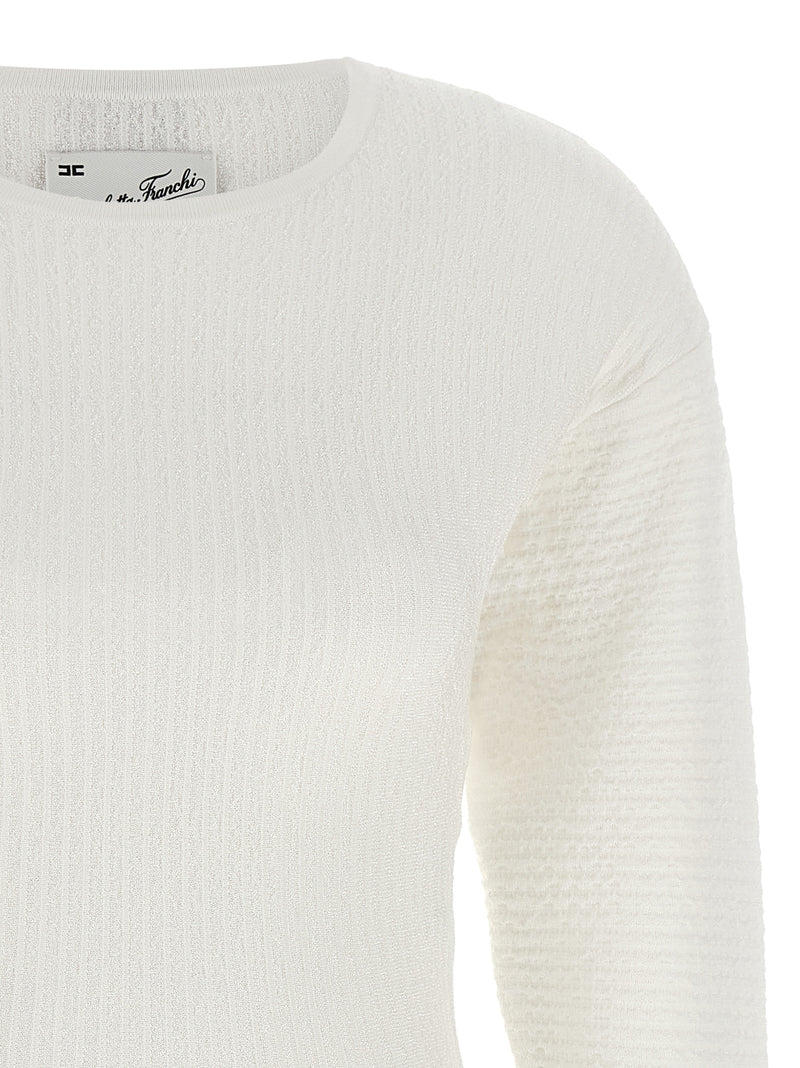 Elisabetta Franchi White Viscose Short Dress