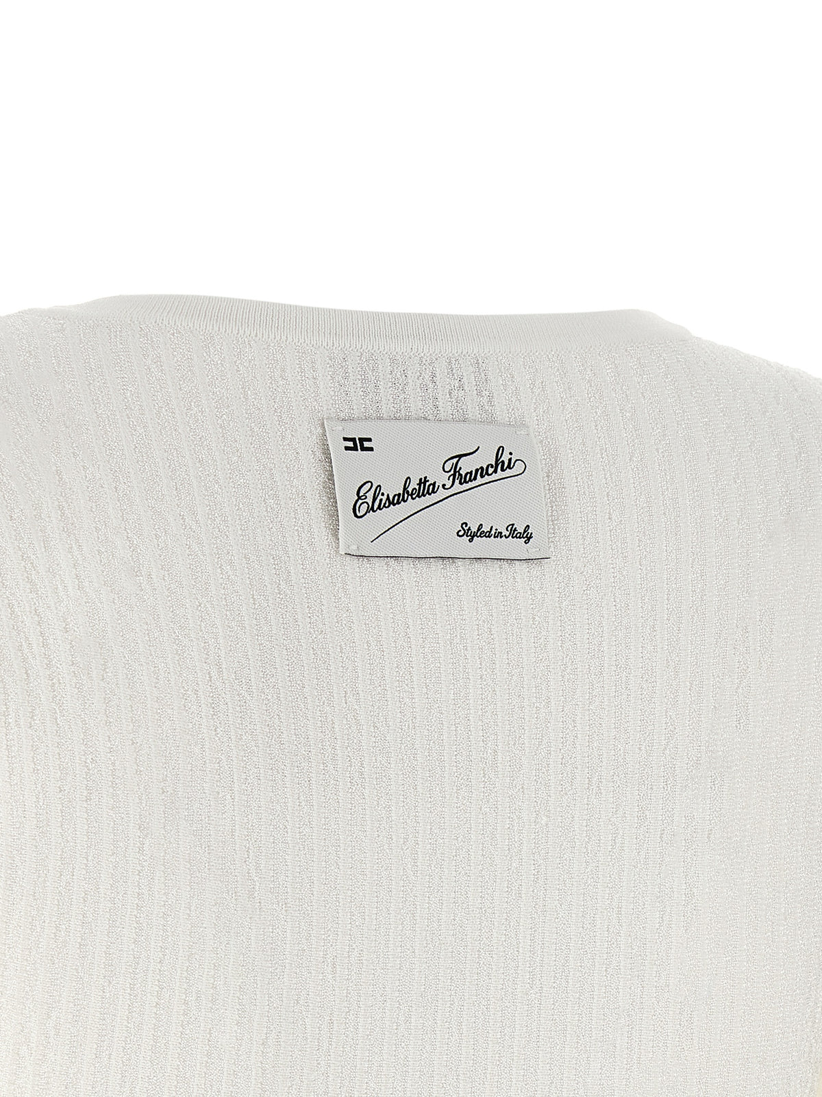 Robe courte blanche en viscose Elisabetta Franchi