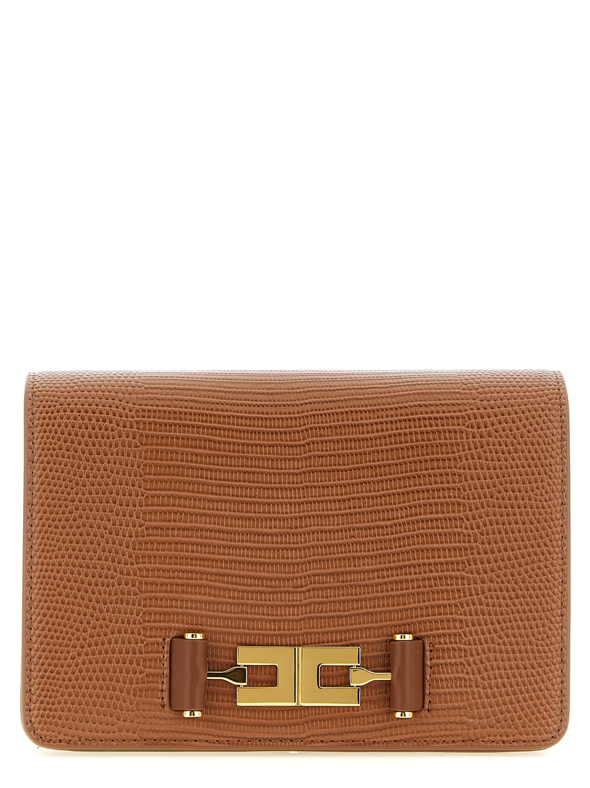 Sac pochette Elisabetta Franchi en polyester marron