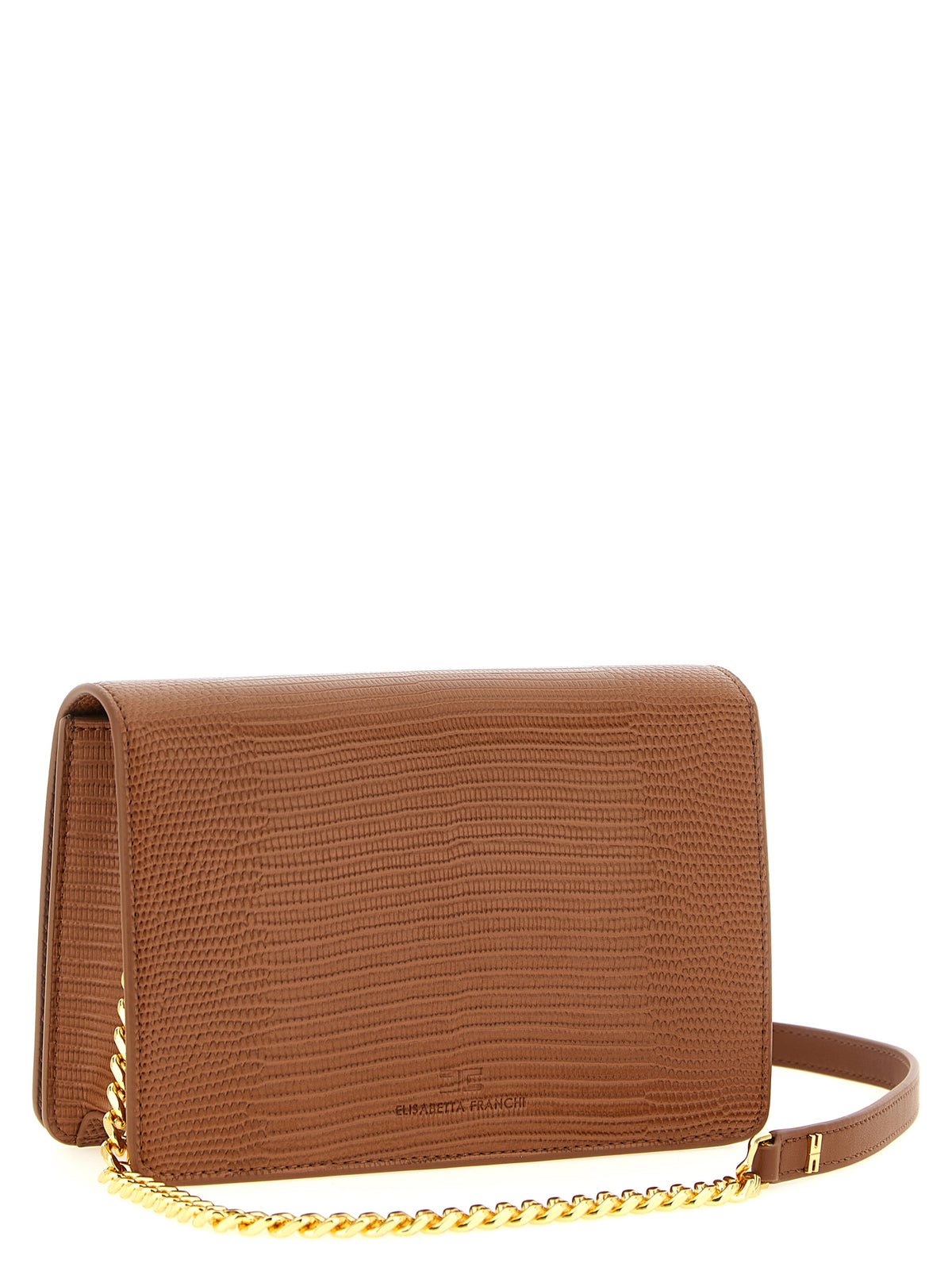 Sac pochette Elisabetta Franchi en polyester marron