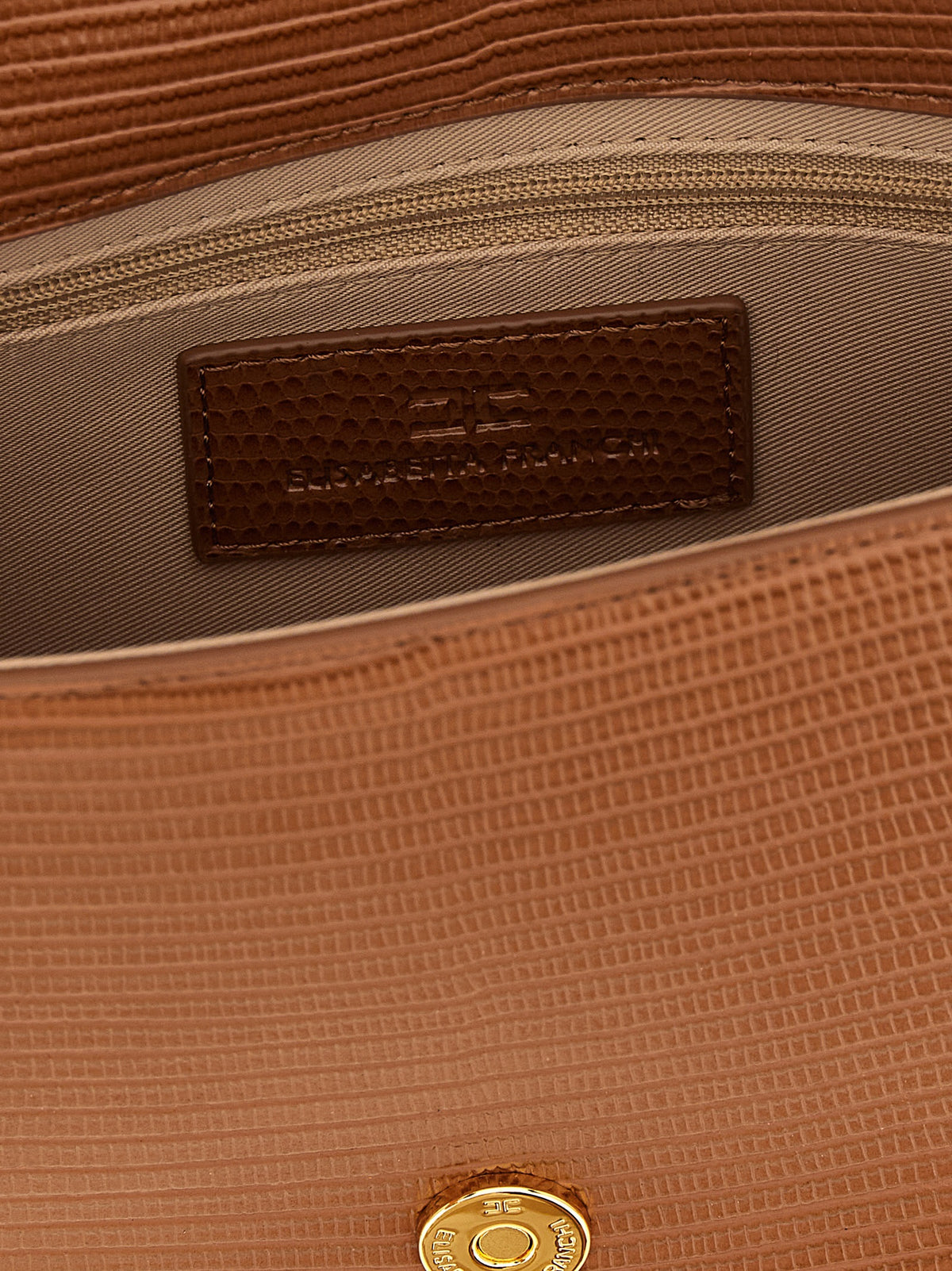 Sac pochette Elisabetta Franchi en polyester marron
