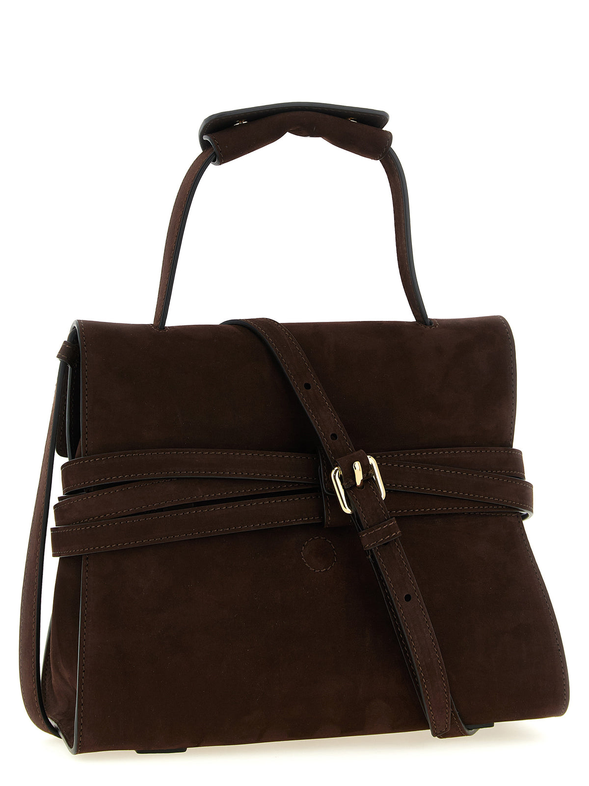Sac à main Moschino en cuir de veau marron
