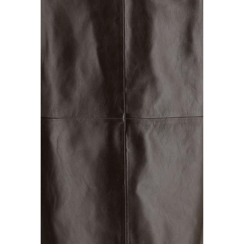 Arma Brown Leather Long Skirt