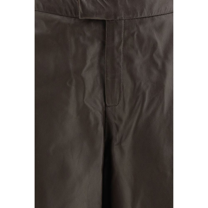 Arma Brown Leather Pants