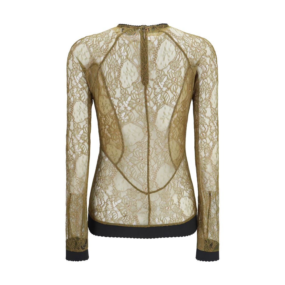 La blouse The Attico bicolore en polyamide